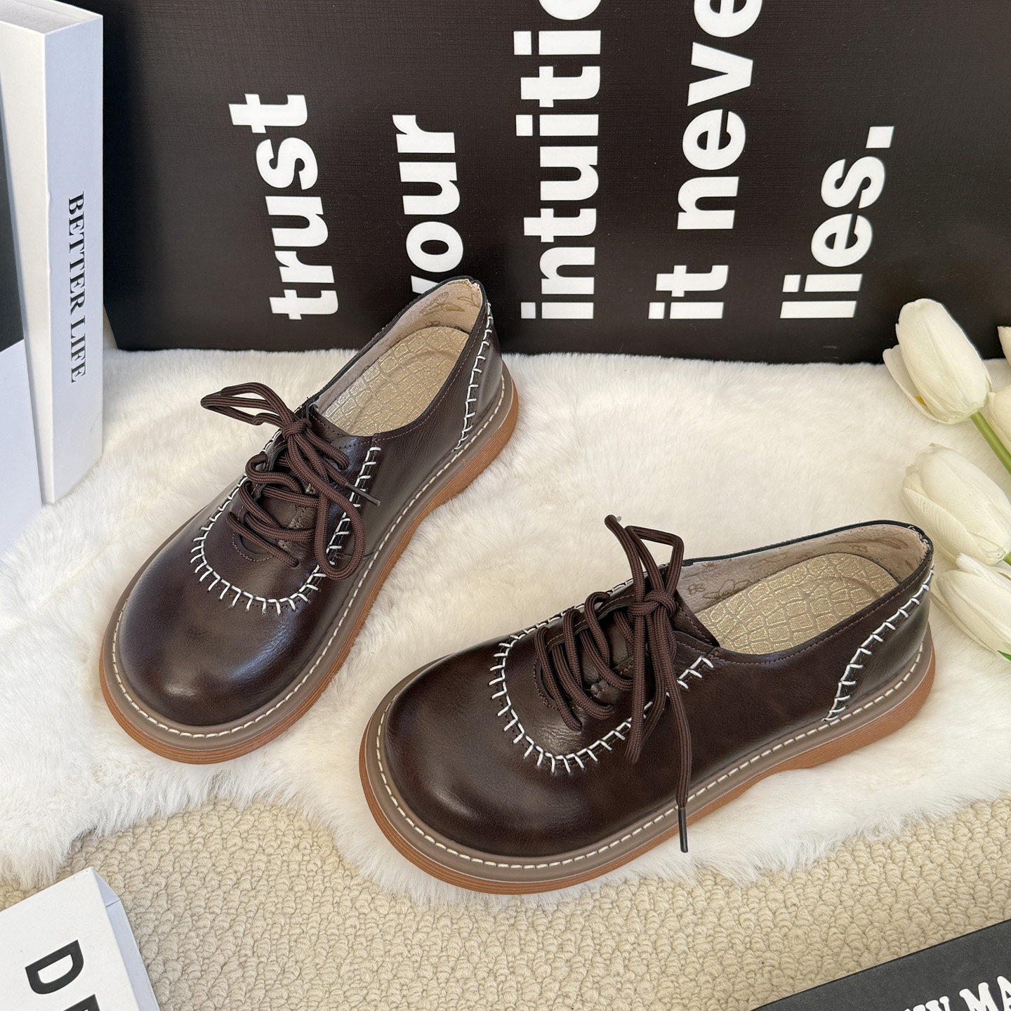 英伦风小皮鞋女2026新款巨好看复古文艺风大头鞋日系jk鞋深口单鞋,女鞋,牛津鞋/布洛克鞋/德比鞋,淘宝优惠券,粉丝福利购,淘宝优惠卷