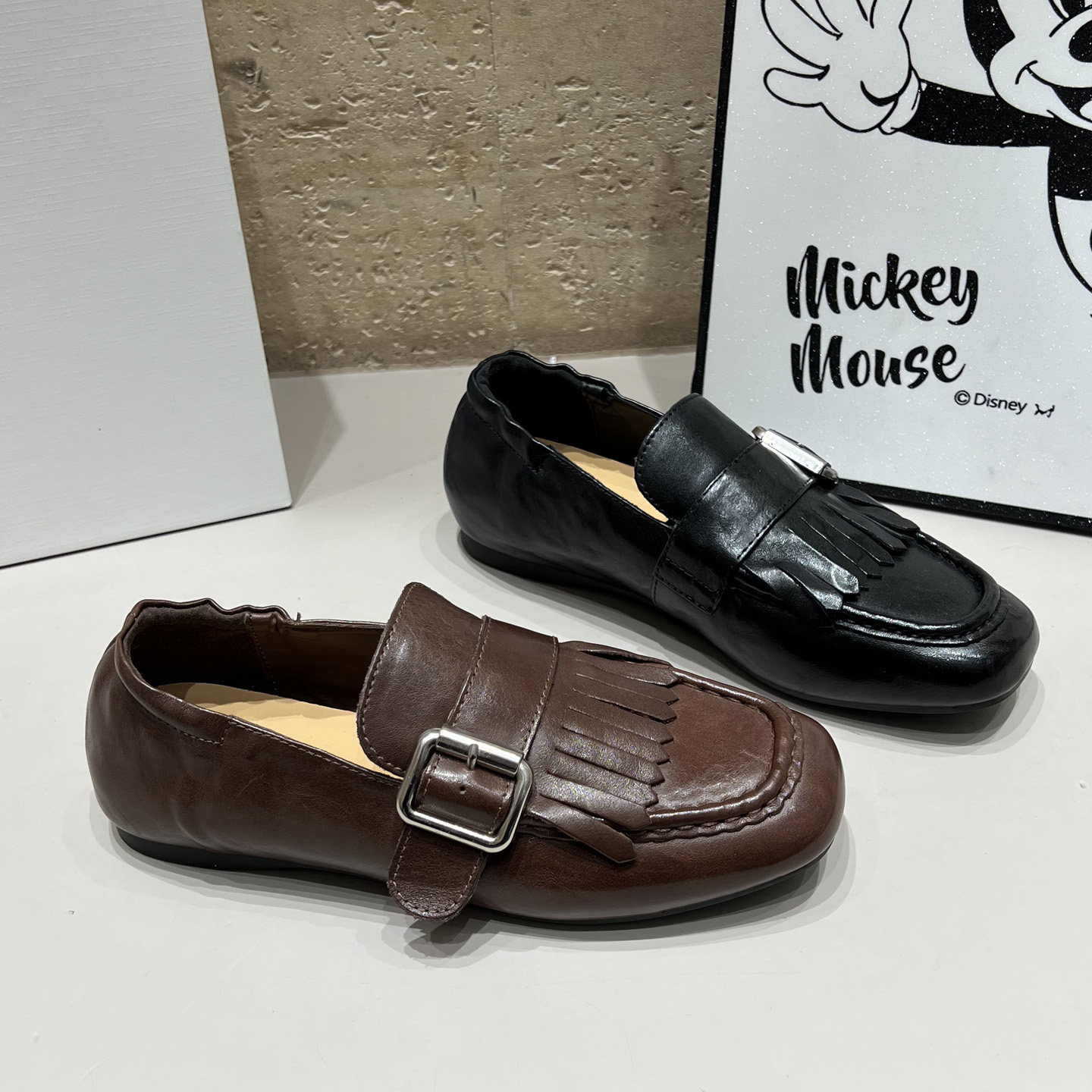 英伦风流苏乐福鞋女真皮圆头平底百搭舒适小皮鞋一脚蹬懒人豆豆鞋,女鞋,乐福鞋（豆豆鞋）,淘宝优惠券,粉丝福利购,淘宝优惠卷