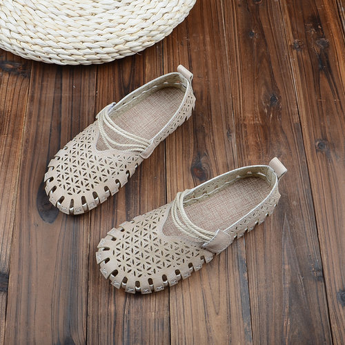 2023新款包头凉鞋镂空森女系文艺