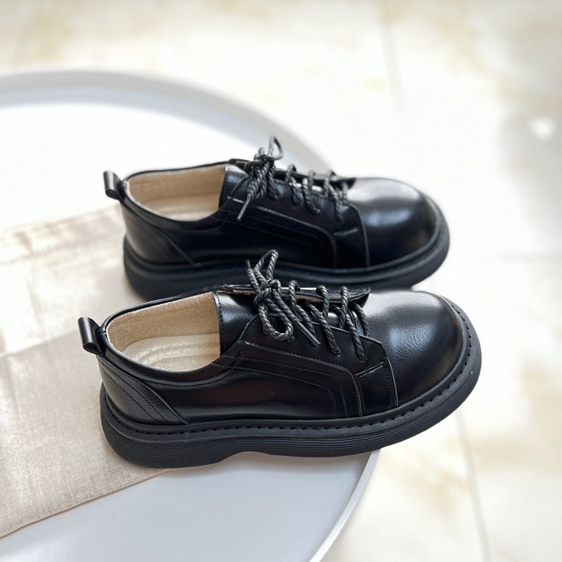 森女系复古英伦风小皮鞋春秋新款平底低帮休闲女鞋圆头系带单鞋潮