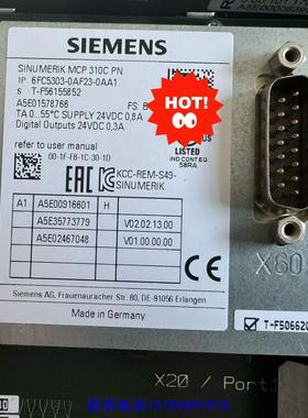 原装正品6FC5303-0AF23-0AA1 MCP310C议价购买