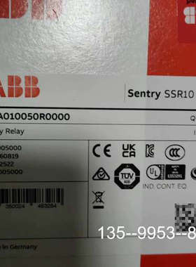 原装正品 ABB Sentry SSR10 安全继电器2TLA0价格详谈