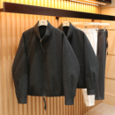 2025秋冬新款 廓型立领羊毛混纺毛呢羽绒服夹克外套1716 老钱风男士