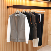 意式 商务休闲立领针织羊毛混纺马甲背心1405 男士 奢华2025秋季 新款