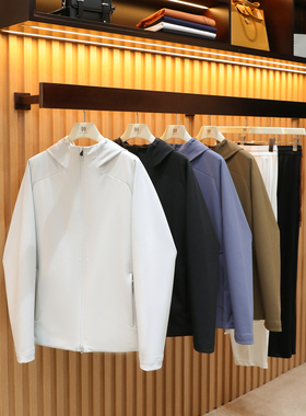 城市机能风2025秋季新款男士户外加绒运动三防连帽软壳外套潮1310