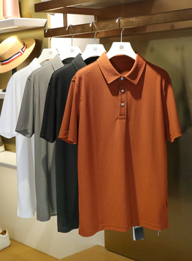 2025夏季新款男士商务休闲T恤莱赛尔丝棉麻凉感短袖POLO衫潮1150