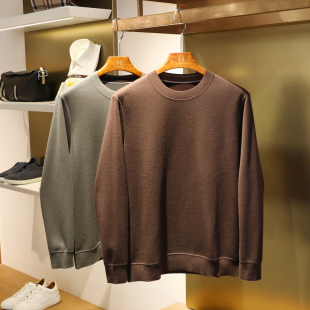 户外羊毛混纺针织衫 2024秋冬季 新款 男士 T恤9533 内里一体加绒长袖