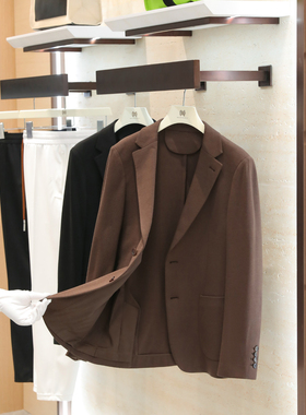 意奢老钱风2025秋季新款男士商务休闲高端含羊毛混纺西装外套1370