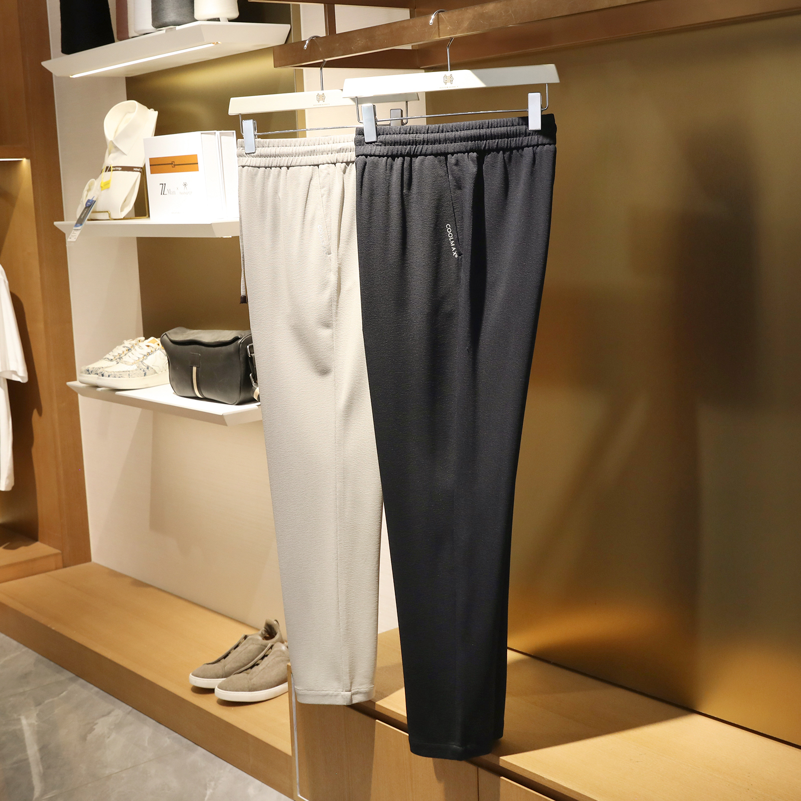 2025夏季新款男士户外运动长裤弹力透气凉感吸湿速干休闲裤子1017