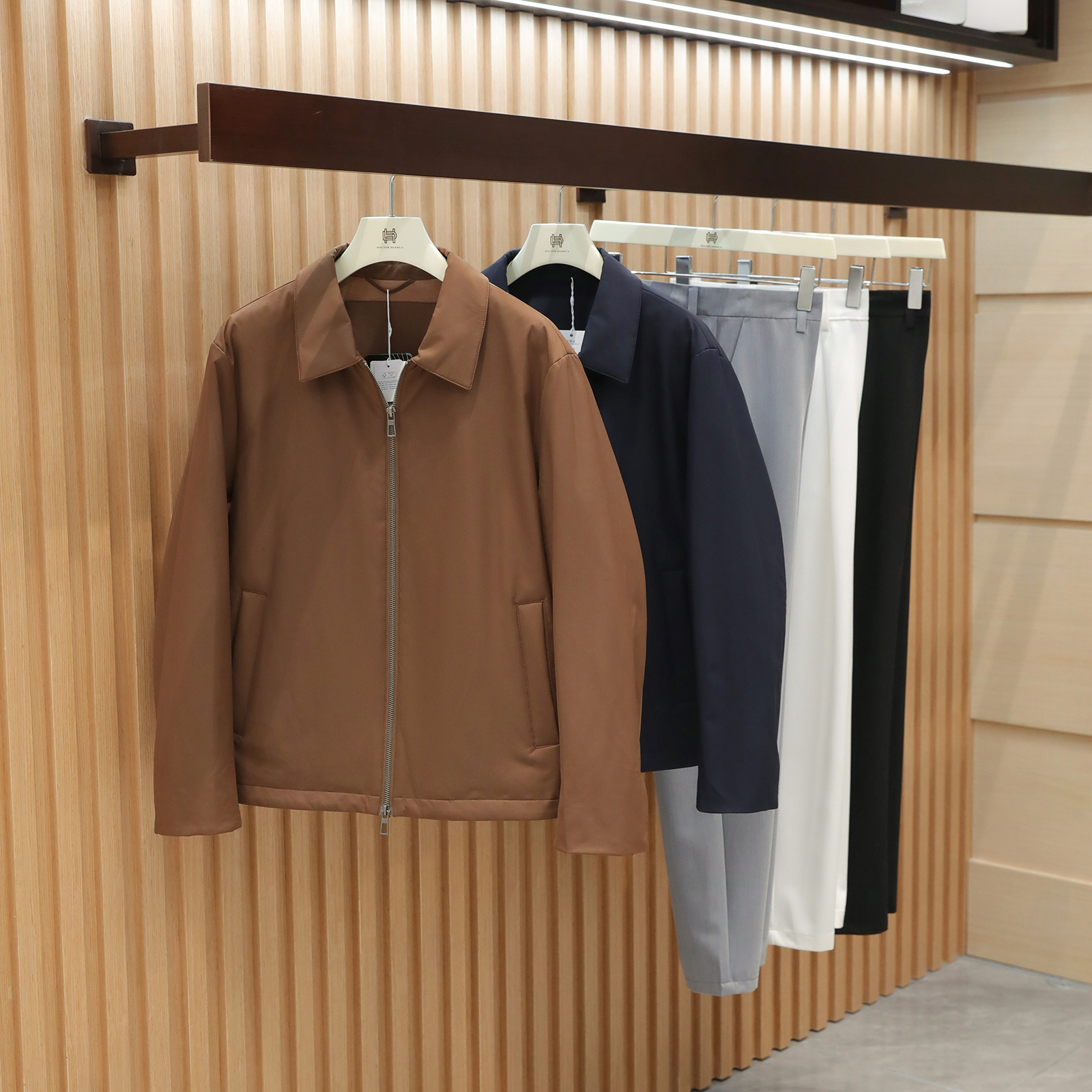 意式奢华2025秋冬季新款男士老钱风轻薄商务休闲翻领夹克棉衣1412