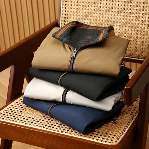 意式奢华2025早春新款男户外轻奢商务休闲双面穿立领马甲背心9787