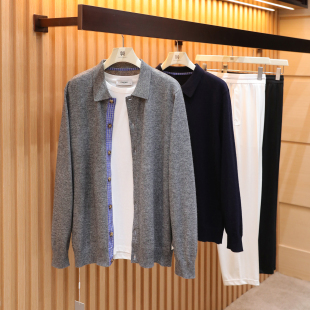 叠穿350g羊毛混纺针织开衫 意式 男士 新款 1491 奢华老钱风2025秋冬季