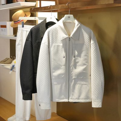 反季高性价比男士商务休闲高级感衬衫式翻领羊毛混纺夹克外套1182