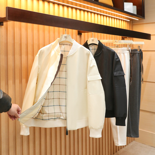 男士 新款 户外保暖棒球领飞行员夹克棉服潮1748 奢华2025秋冬季 意式