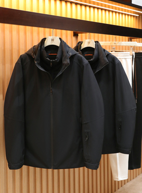 意式奢华2025冬季新款男高端户外三合一滑雪90鹅绒羽绒服外套1805