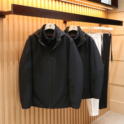 意式奢华2025冬季新款男高端户外三合一滑雪90鹅绒羽绒服外套1805