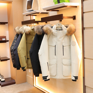 2025冬新款重工户外徒步旅行可脱卸帽派克极寒95白鹅绒羽绒服1554