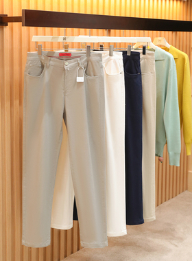 意式奢华2025秋季新款男士商务休闲有机棉弹力修身直筒牛仔裤1441