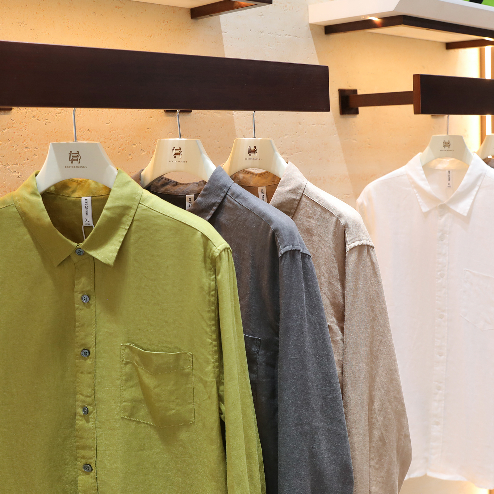 意式奢华老钱风2025新款男士复古高端100%天然亚麻长袖衬衫潮1289