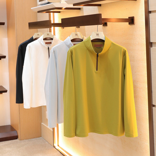 T恤男半拉链立领打底衫 9318 户外休闲长袖 黑科技保暖纤维2025新款