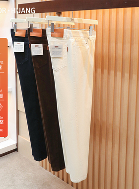 意式老钱风2025秋冬季新款男士复古牛仔裤版灯芯绒休闲长裤潮1768