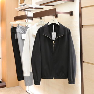 意式 新款 男士 高端商务休闲翻领夹克外套潮2071 奢华老钱风2026春季