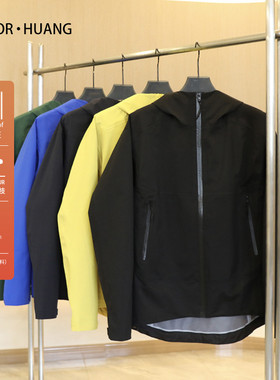 2024春秋季城市户外休闲防风防水硬壳冲锋衣男士连帽夹克外套9998