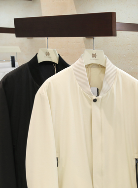 2025秋冬季新款男士轻薄机能风通勤棒球领90白鹅绒羽绒服夹克1413