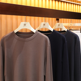 T恤卫衣弹力宽松圆领打底衫 2025秋冬季 内搭长袖 男士 上衣1340 新款