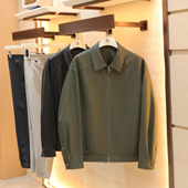 男士 高性价比2026春季 新款 轻熟风机车服痞帅翻领皮衣夹克外套1878