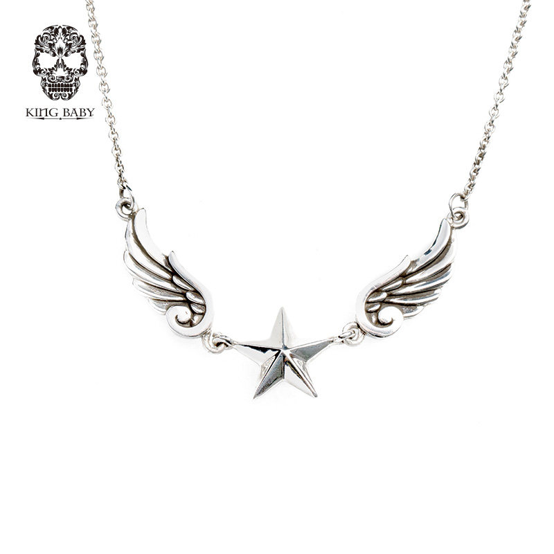 king baby美国星自由之翼五角星项链摇滚嘻哈时尚潮流ins礼物