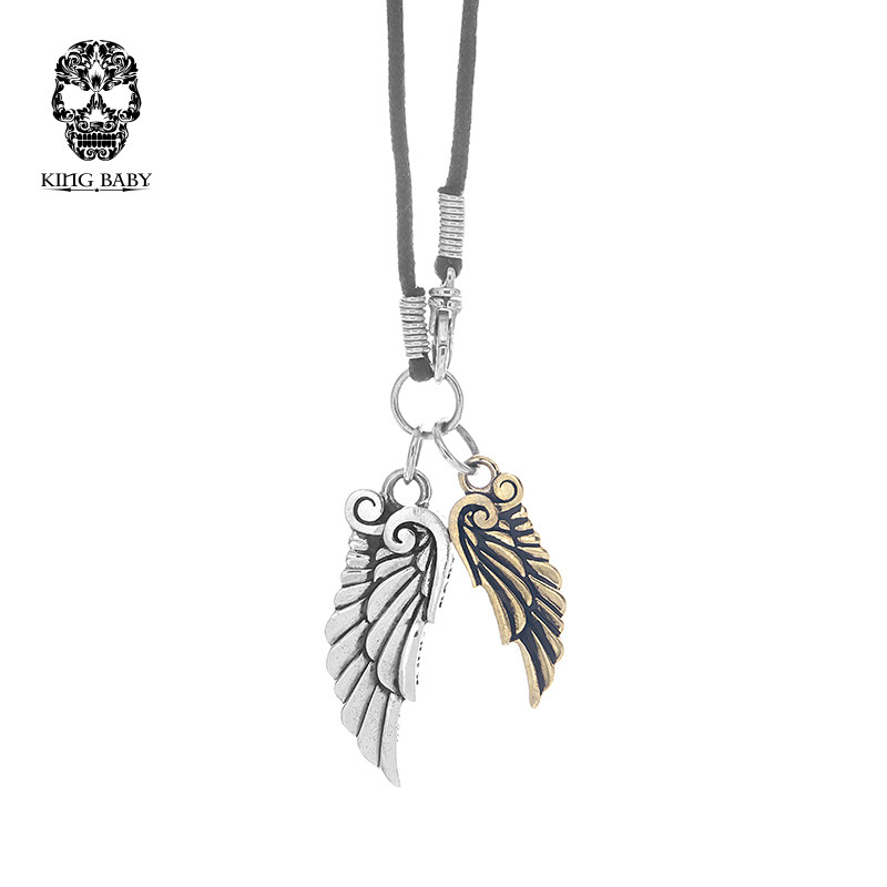 king baby经典魔王双翼细绳项链哥特朋克嘻哈潮流霸气复秋礼