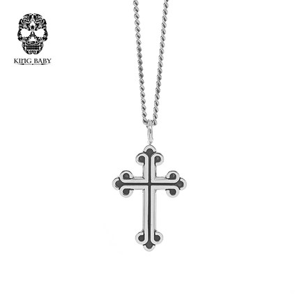KING BABY小号经典十字架挂坠 K12-5046 朋克嘻哈个性银项链