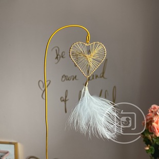 蛋糕装饰摆件捕梦网插件仙女风ins插牌铁艺羽毛珍珠钻石玩具奢华