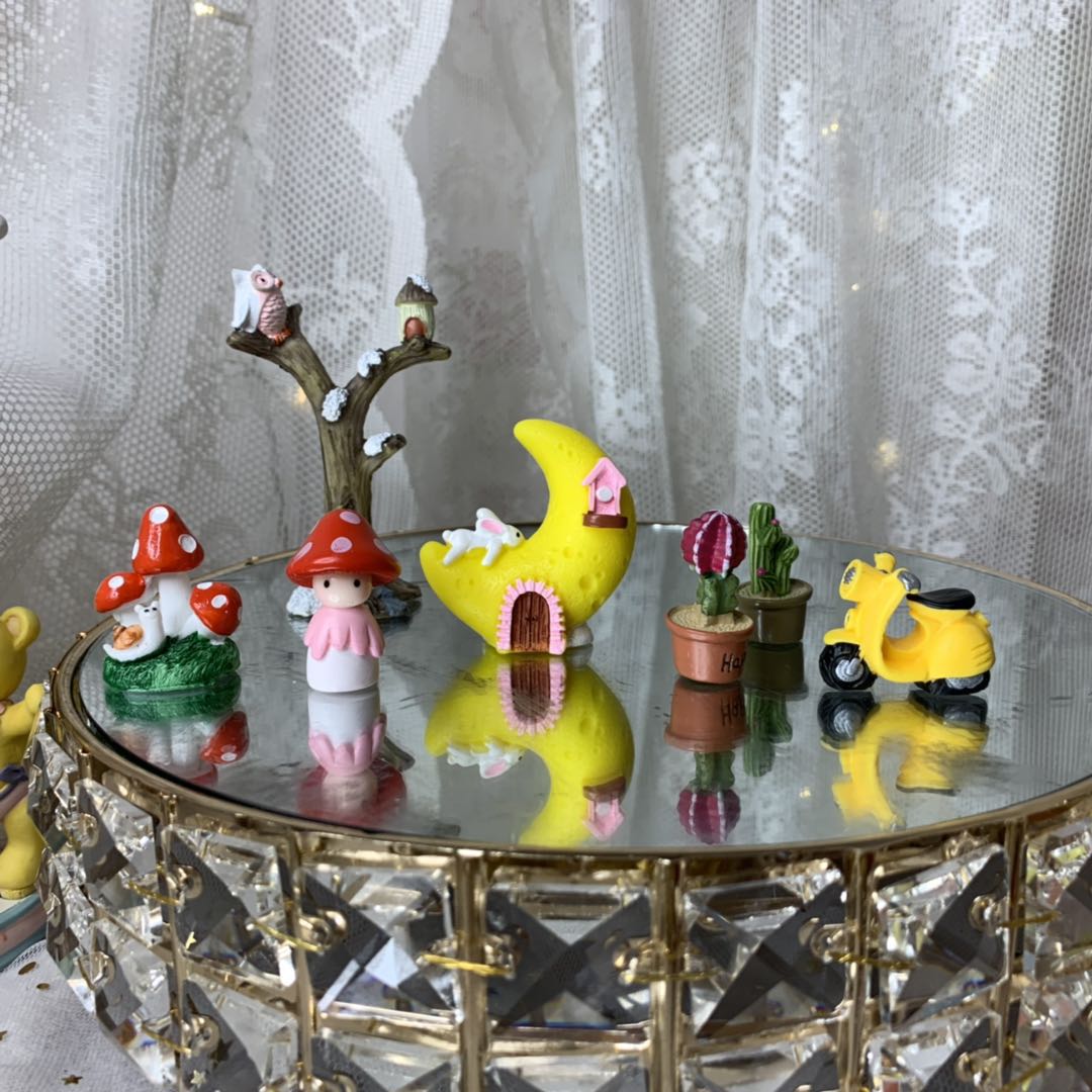 情景蛋糕摆件 烘焙蛋糕装饰 可爱小插件 树脂迷你微景观小摆件