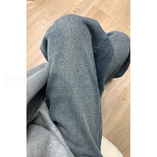 胖mm宽松显瘦星空纹阔腿直筒裤 大码 女秋冬2025新款 复古麦穗牛仔裤