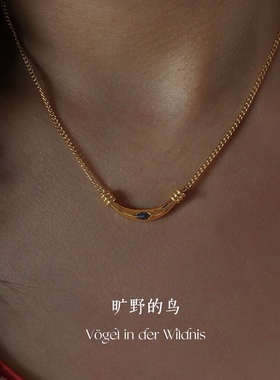 Vögel「希腊少女」微笑项链配饰女欧美异域高级感轻奢小众毛衣链