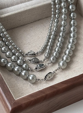 Vögel「倪妮同款」女款2024年新款强光珠串项链配饰施家珍珠项链