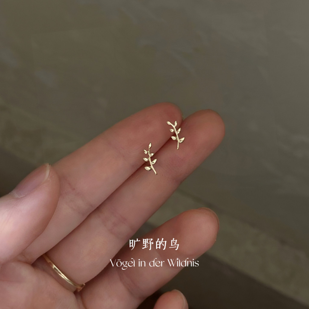 Vögel「柳叶」s925迷你高级感轻奢气质女免摘睡觉养耳洞纯银耳钉,饰品/流行首饰/时尚饰品新,耳钉,淘宝优惠券,粉丝福利购,淘宝优惠卷