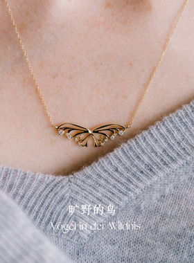 Vögel「梦蝶」S925纯银蝴蝶项链高级百搭日常送女友闺蜜生日礼物