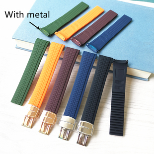 21mm原装款硅胶橡胶手表带适用于百达翡丽5167R手雷Aquanaut系列