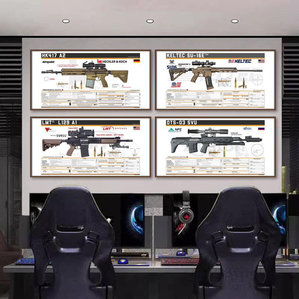 电竞酒店射击馆壁画装饰画