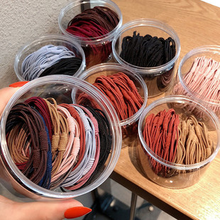 Hair high hair tie female black band rubber rope elasticity