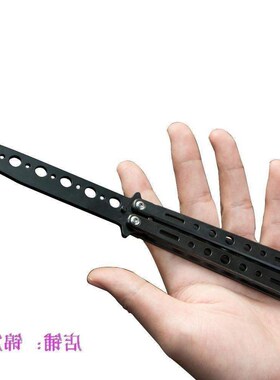 Black Metal Practice Butterfly Trainer Training Knife Dull