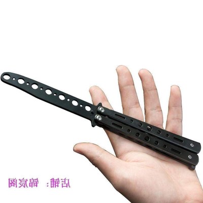 Black Metal Practice Butterfly Trainer Training Knife Dull