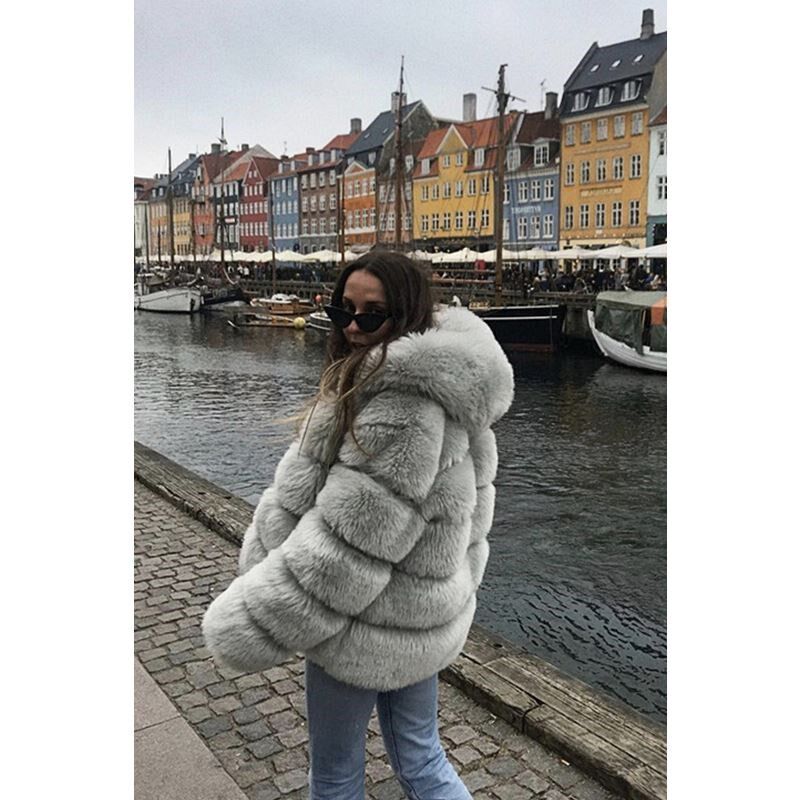 网红同款2018ins冬加厚皮草外套кофты женские coat