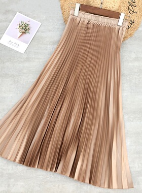 springand summerpleated long pleated skirt春夏褶皱长款百褶裙