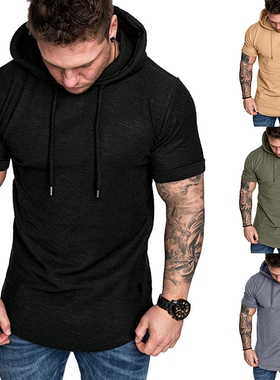 Summer Mens Hoodie for Men Short Sleeve Hooded Tracksuit 20