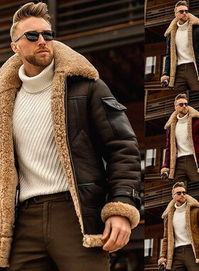 Autumn Winter New Fur Men's Coat Thickened Jacket Outerw