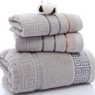 3Pcs Towel Face 浴巾 Bath Hand Cotton Hotel Luxury Set